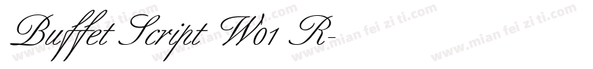 Buffet Script W01 R字体转换